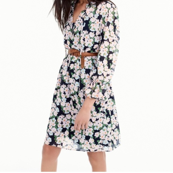 J.Crew J Crew Drapey Tie-Front Floral Dress - Women | Color: Pink | Size: M - Picture 3 of 10